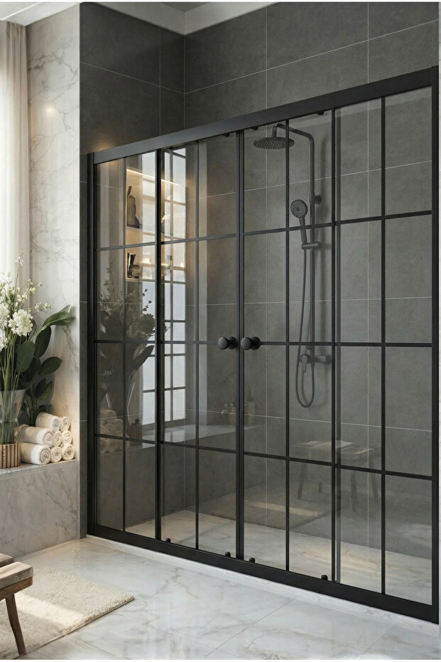 Duşakabin Ön Cephe Siyah Çizgi - 1