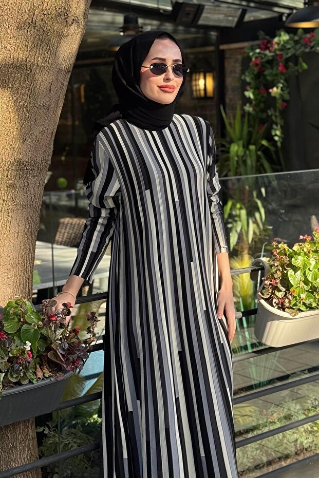 Elbise 6407 Siyah - 4