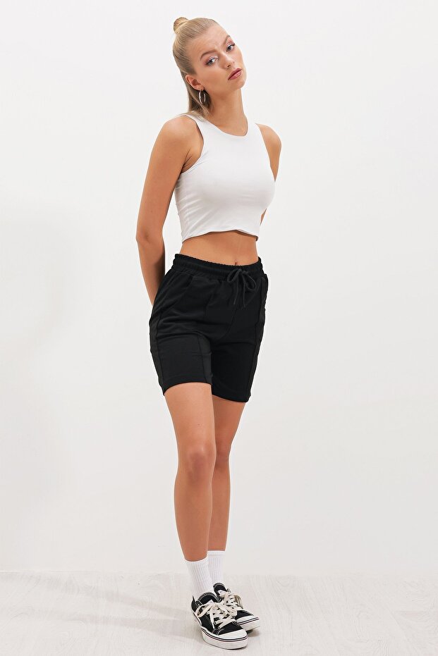 Önü Çimalı Bağcıklı ŞORT - 2