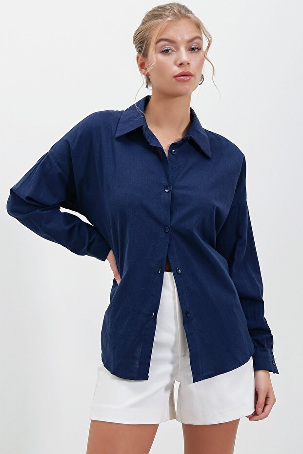 Arka Baskılı Oversize GÖMLEK - 1