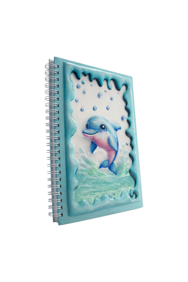 Sevimli Dolphin 3 Boyutlu Spiralli Defter - 1