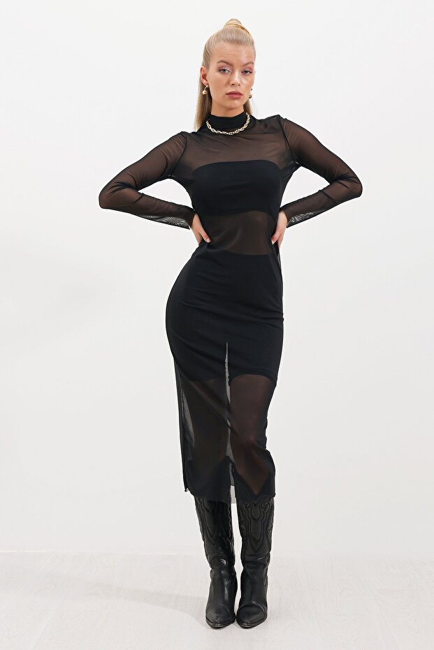 İkili Tüllü ELBİSE - 1