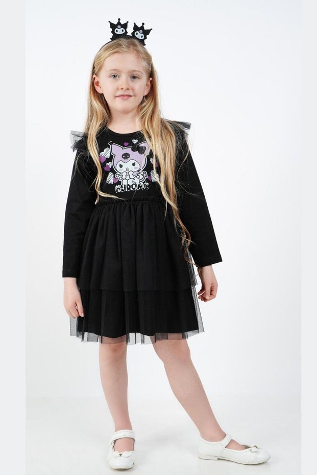 Girl's Kuromi Tulle Detailed Dress