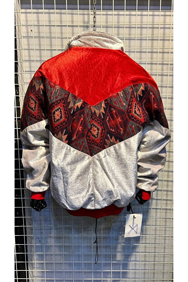 vintage kürklü oversize mont - 2