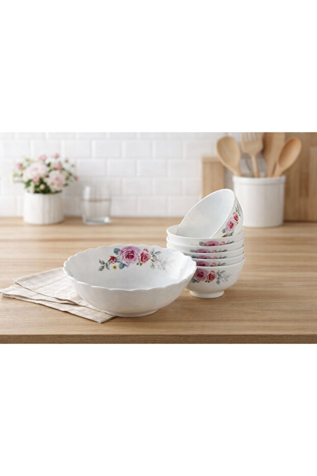7-piece decorative Arcopal dinnerware set - 2