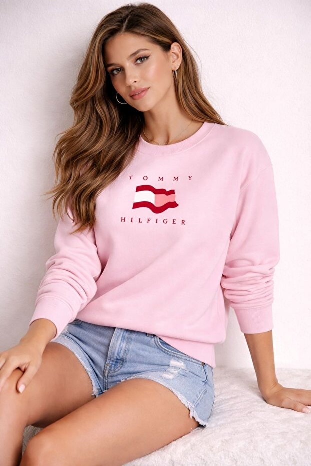 100% Organic Collon Flag Velvet Logo Sweatshirt