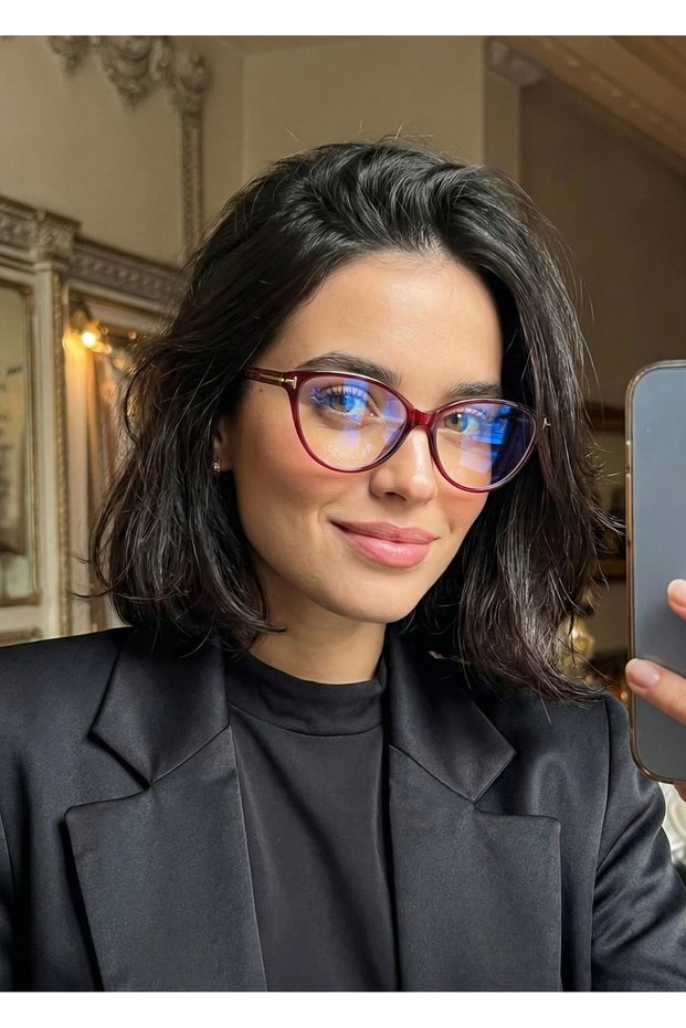 Blue Light Protection Glasses Women Small Frame 50Ekartman Optical Compatible 400-450 Nm Protective Glass