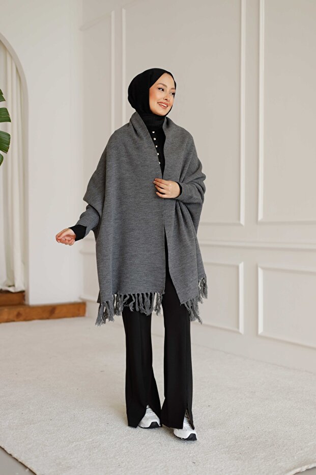 Triko Şal Panço - 3