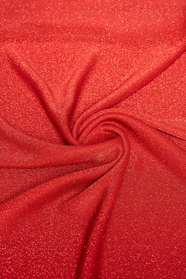 Brayt Silvery Red Knitted Fabric