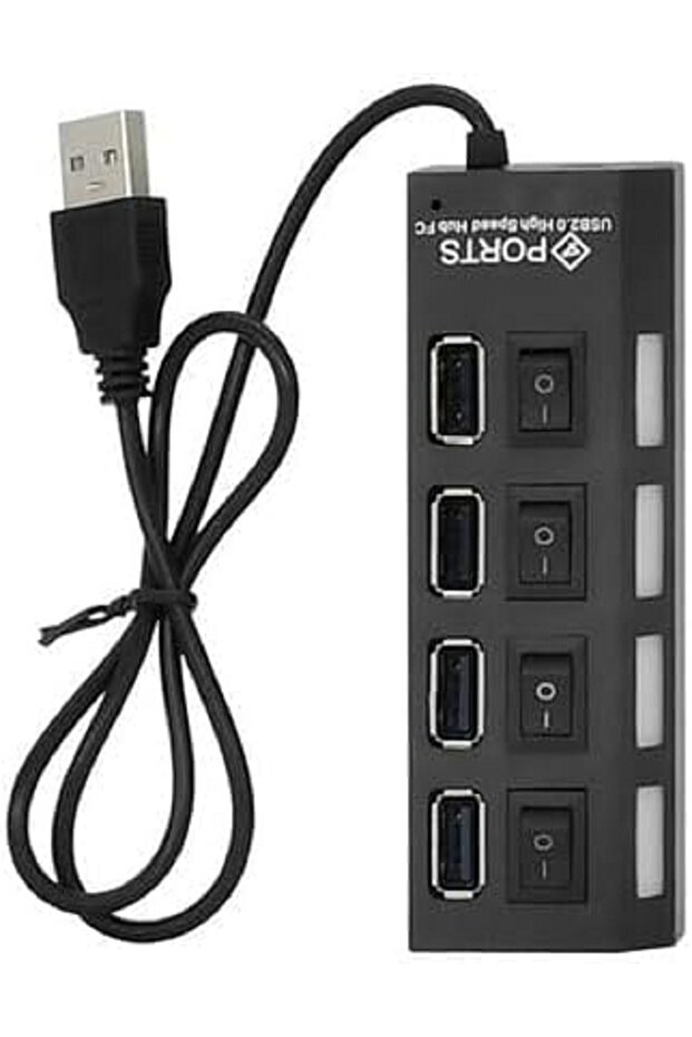 مفتاح تشغيل/إيقاف USB عالي السرعة باللون الأسود