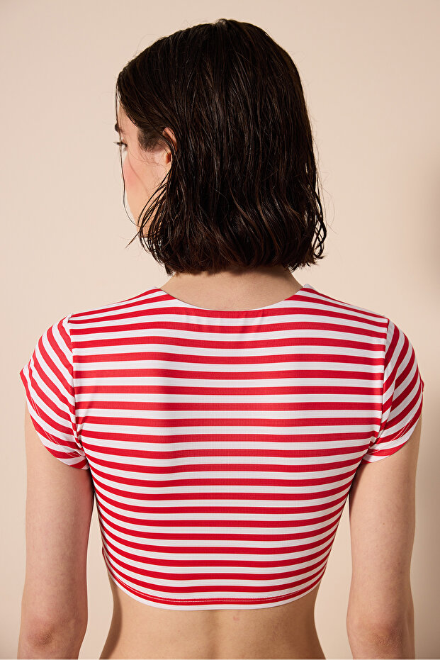 Finy Tee Çizgili Bikini Üstü - 2