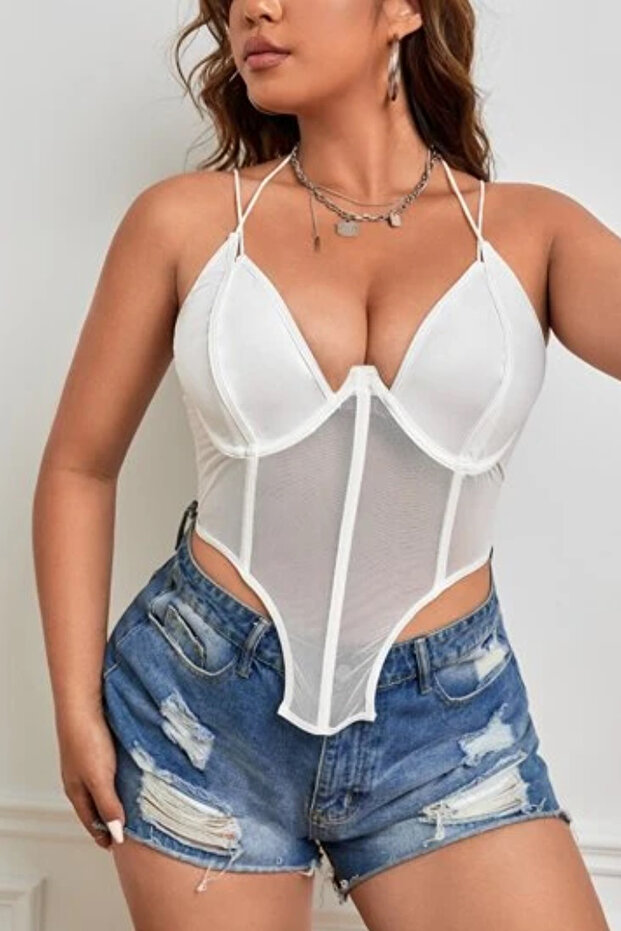 Underwire Thin Strap Bustier - 1