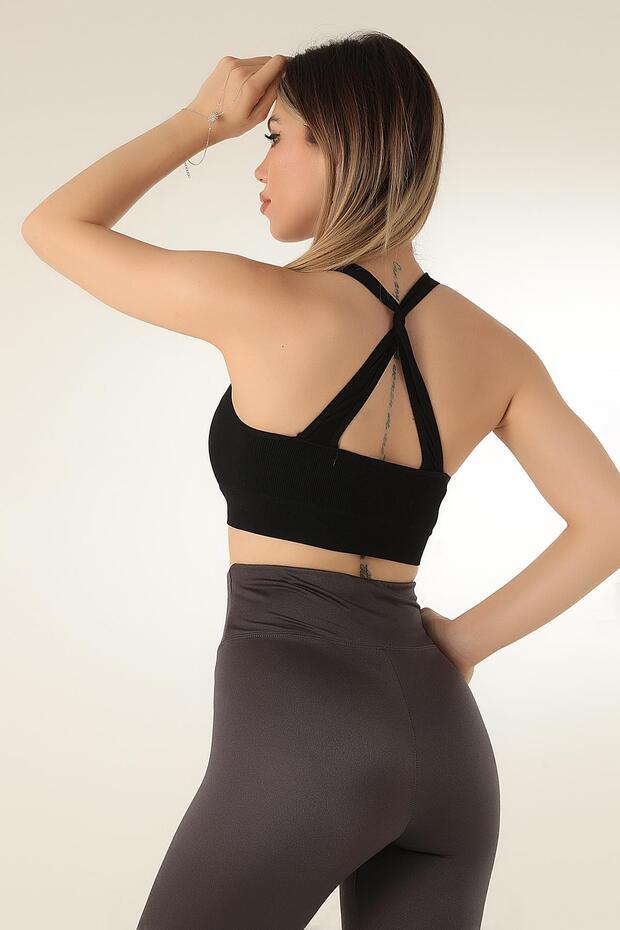 Seamless Örme Çapraz Askılı Büstiyer - 8