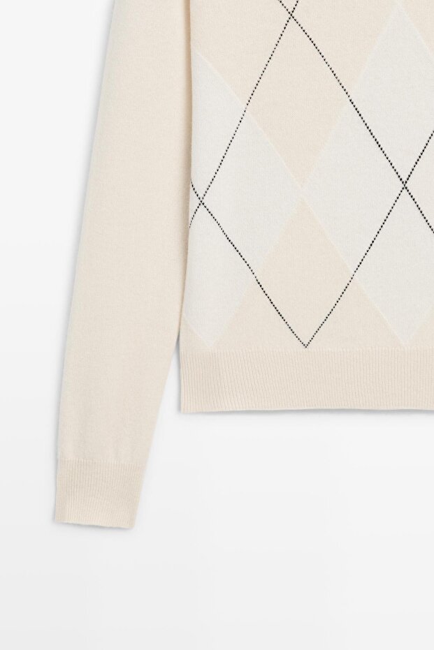 Yünlü argyle triko kazak - 7