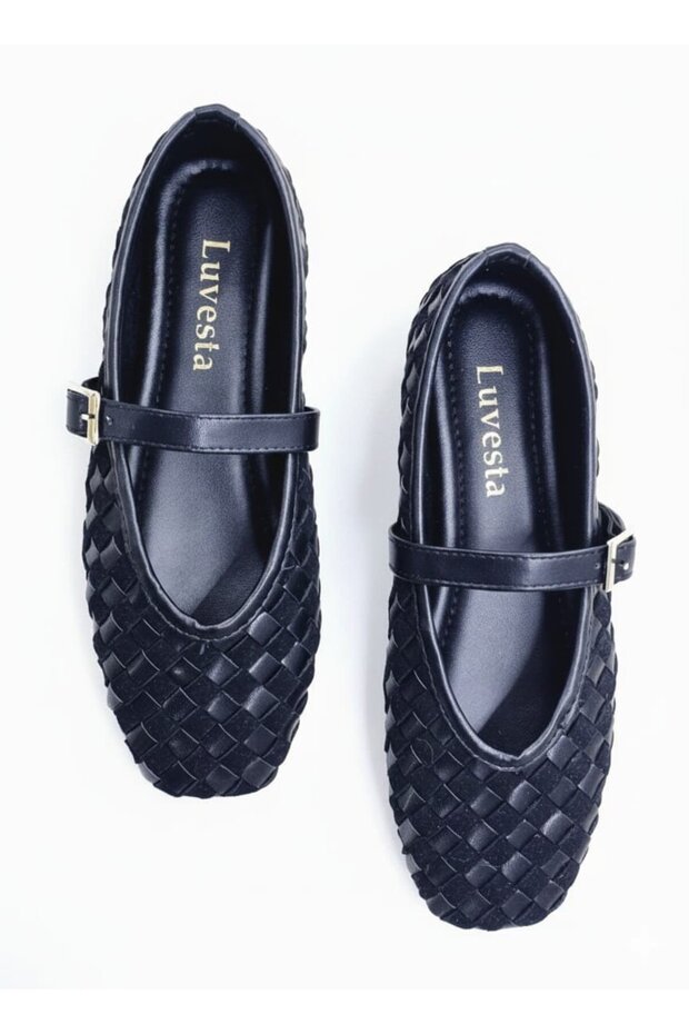 Wicker Patterned Babet Black - 3