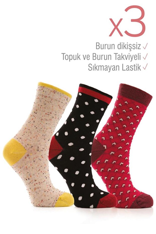 3lü Soket Çorabı - 3