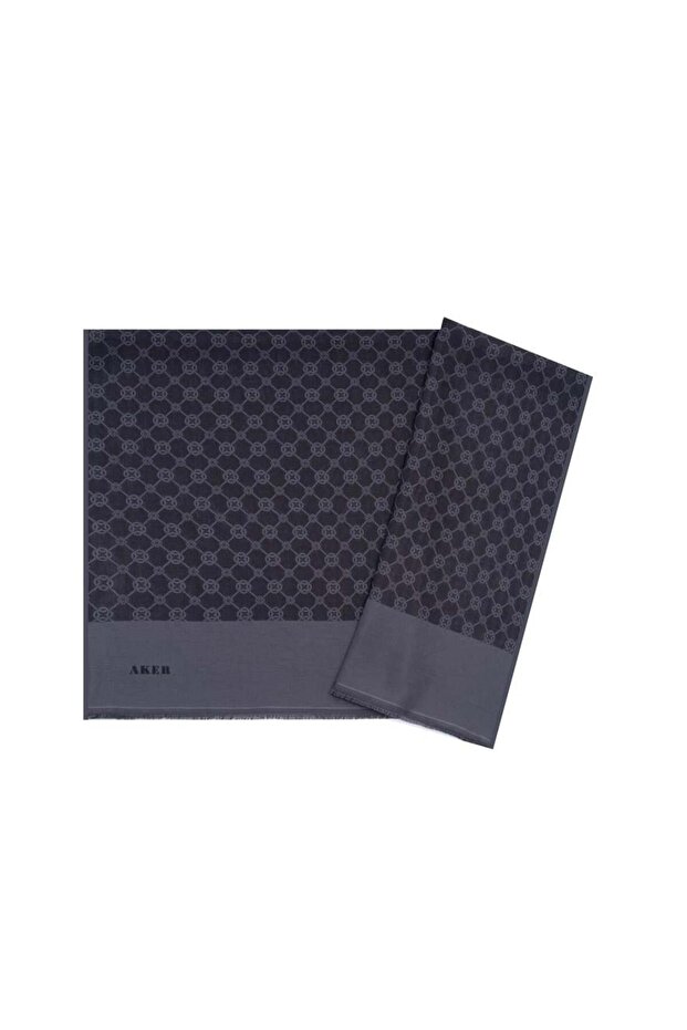 Σάλι Elegance Monogram - 1090100 -913 - Καπνιστό - 3