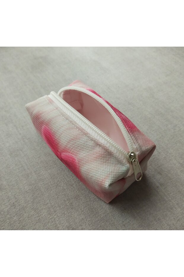 Pink Bow Patterned Hook Clip Bag Accessory & Keychain & Wallet