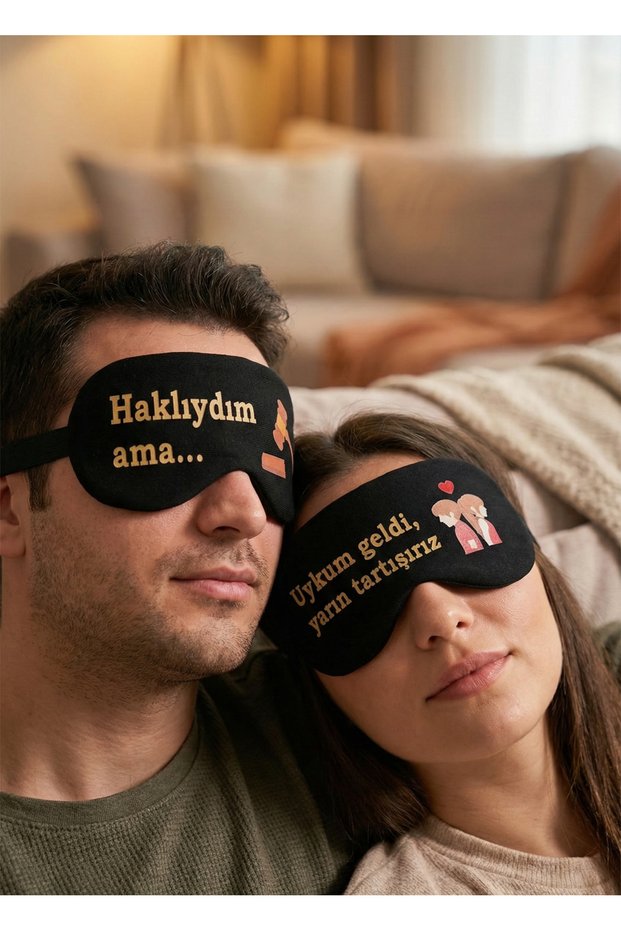 💤   I Was Right, But... - Mizahi Couple Sleeping Headband Set (2 Pieces) Design: Full of Humor Lover Gift