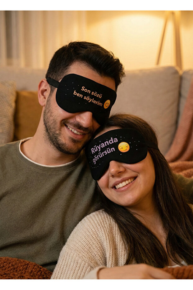 😴 The Last Word I Said & You See in My Dreams - Humorous Couple Sleeping Headband Set - Gift for Lovers