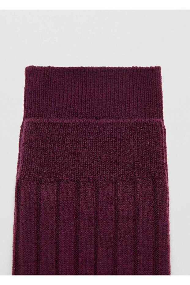 Yün karışımlı fitilli çoraplar - 4