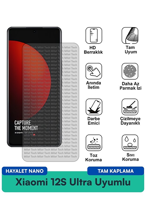فيلم حماية الشاشة Xiaomi 12S Ultra Ghost Nano ذو ملمس ناعم عند اللمس