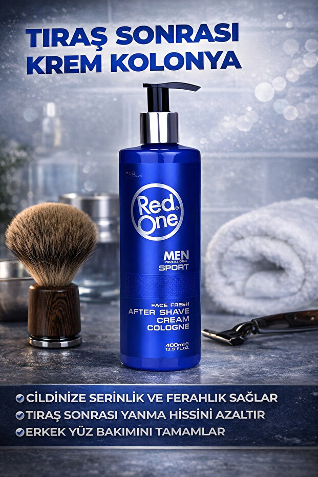 Red One Redone Krem Kolonya Sport Tıraş Sonrası Balsam Rahatlatır Ve Ferahlatır 400 ml 8697926007606
