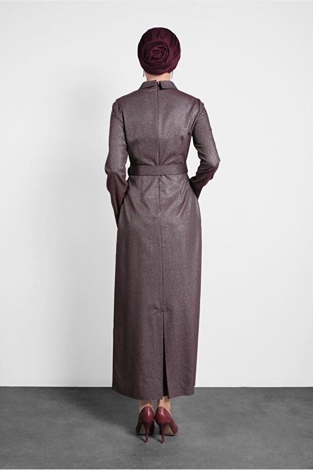 SİMLİ CEPLİ ELBİSE 40154 - 3