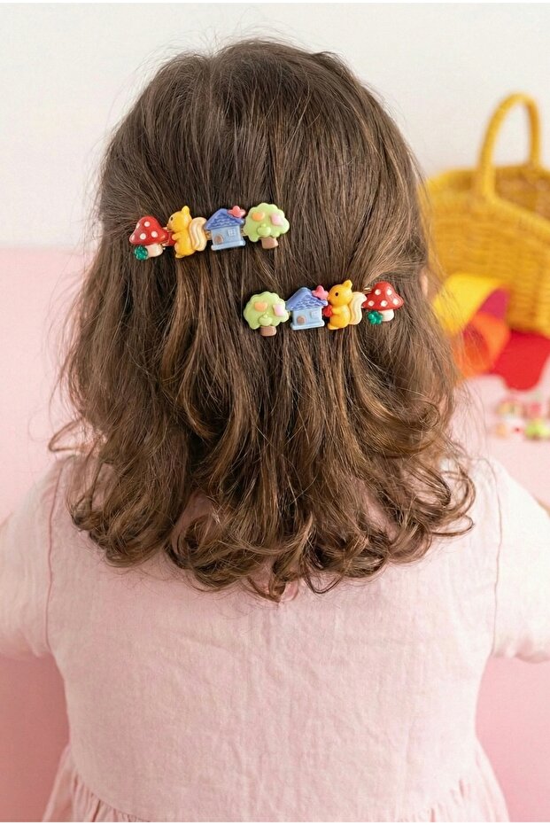 2'li Mantar ve Ev Figürlü Klips Seti - 3