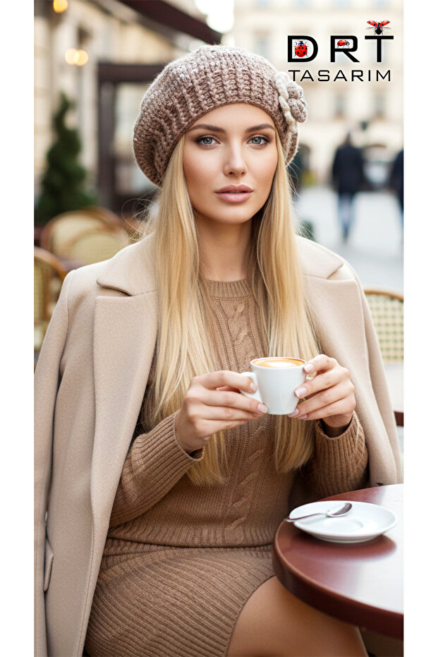 Fransız Ressam Bere Çarkıfelek Kahverengi - 1