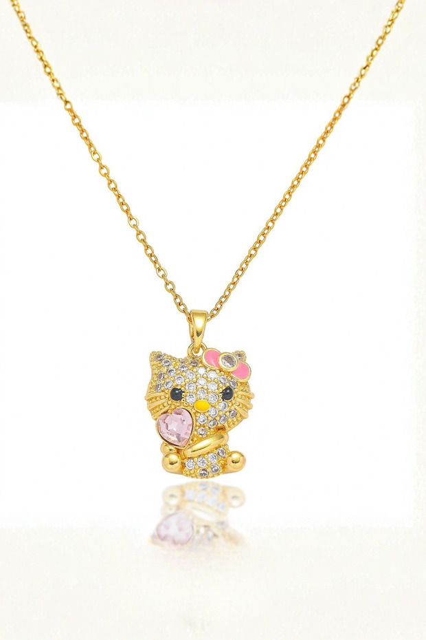 Hello Kitty Çelik Kolye - 3