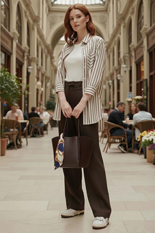 Dark Brown Tulip Model Bag - 4