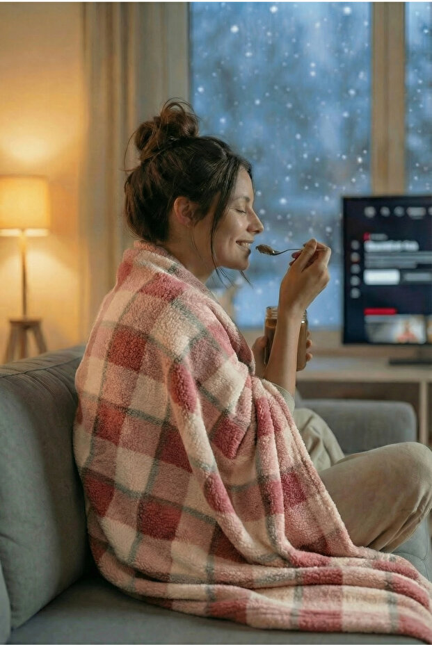 Wellsoft Tv Blanket 105X175 cm - Powder