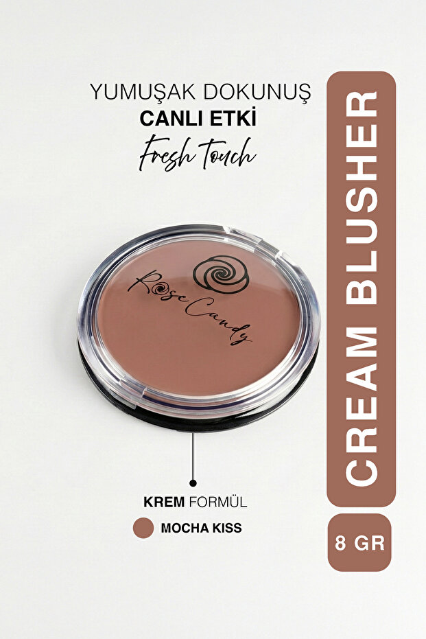 Krem Allık | Yüksek Pigmentasyon | Islak & Canlı Bitiş | Kahverengi | Mocha Kıss - 1