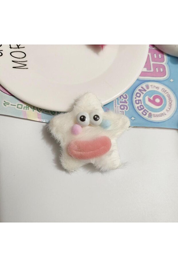 مشبك مطاطي من القطيفة على شكل نجمة - 2