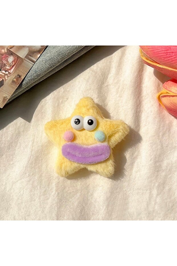 مشبك مطاطي من القطيفة على شكل نجمة - 3