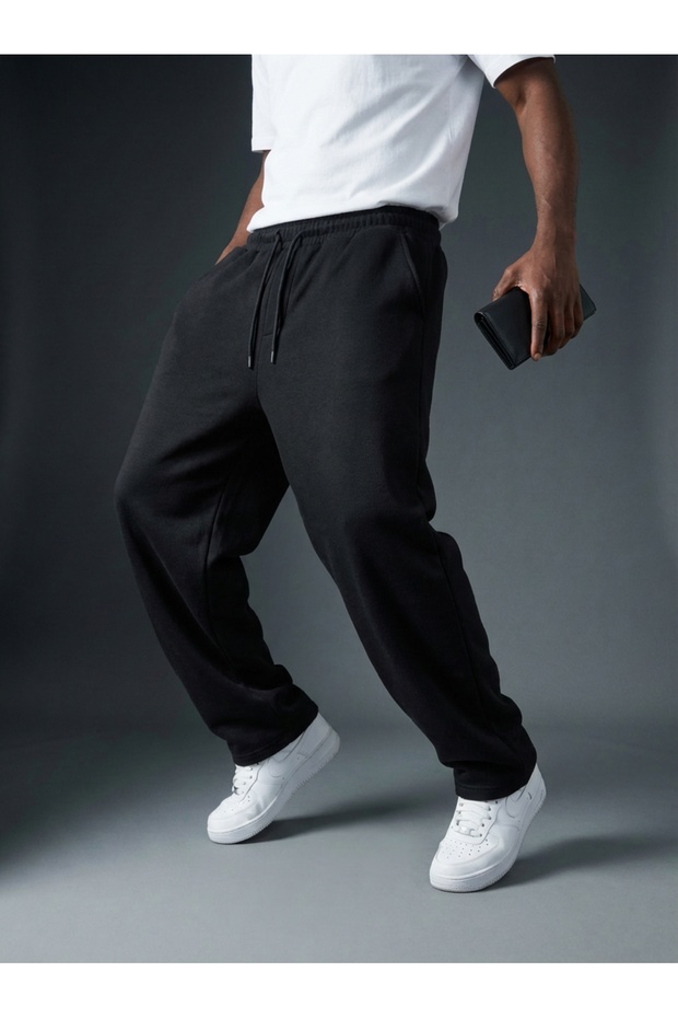 3 Yarn Charded Baggy Cotton Trackpants K1032E