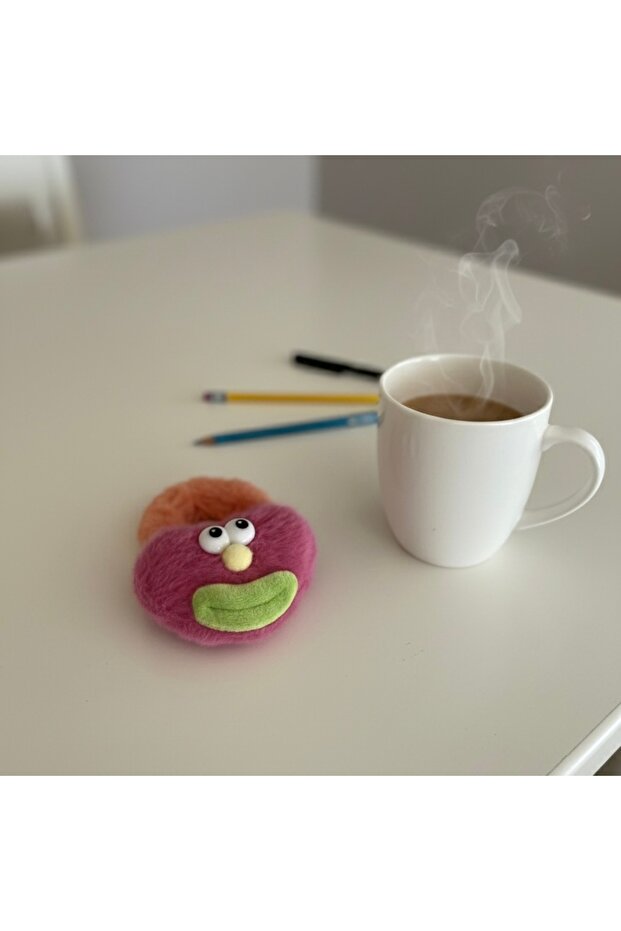 مشبك مطاطي من القطيفة على شكل قلب - 3