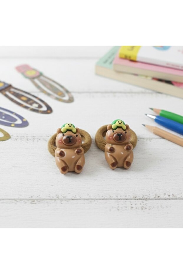 مشبك مطاطي صغير من كابيبارا، عبوة من قطعتين - 3