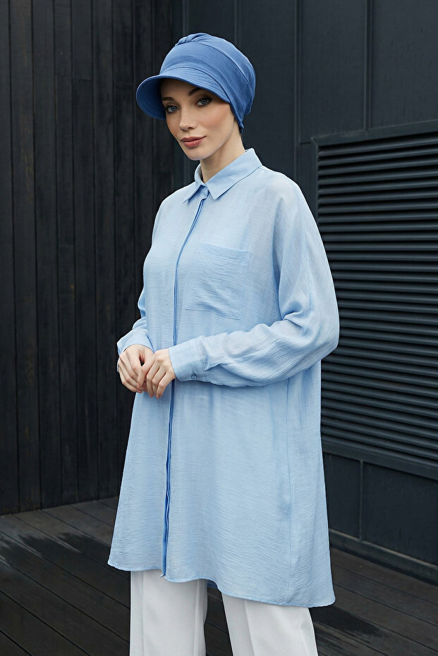 قبعة مع حاجب للشمس، أزرق، B-73A - 1