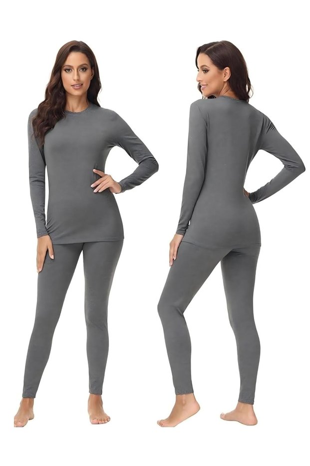 Thermal Underwear for Women Base Layers Long Johns Fleece Lined Thermals Set Cold Weather Top