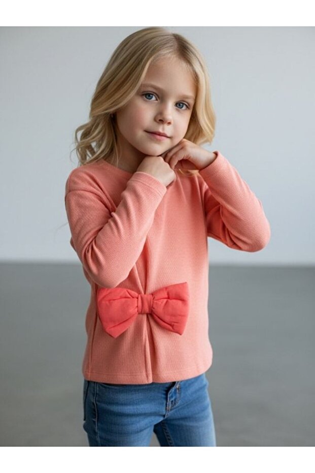 Devojčica mašna Tkano bluza - 3