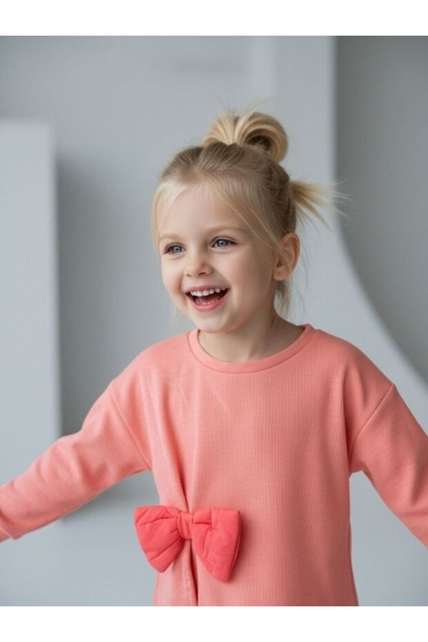 Devojčica mašna Tkano bluza - 2