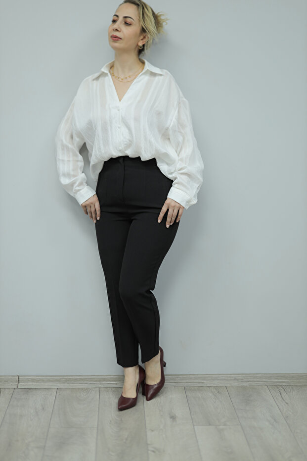 Pantaloni negri de damă - 1