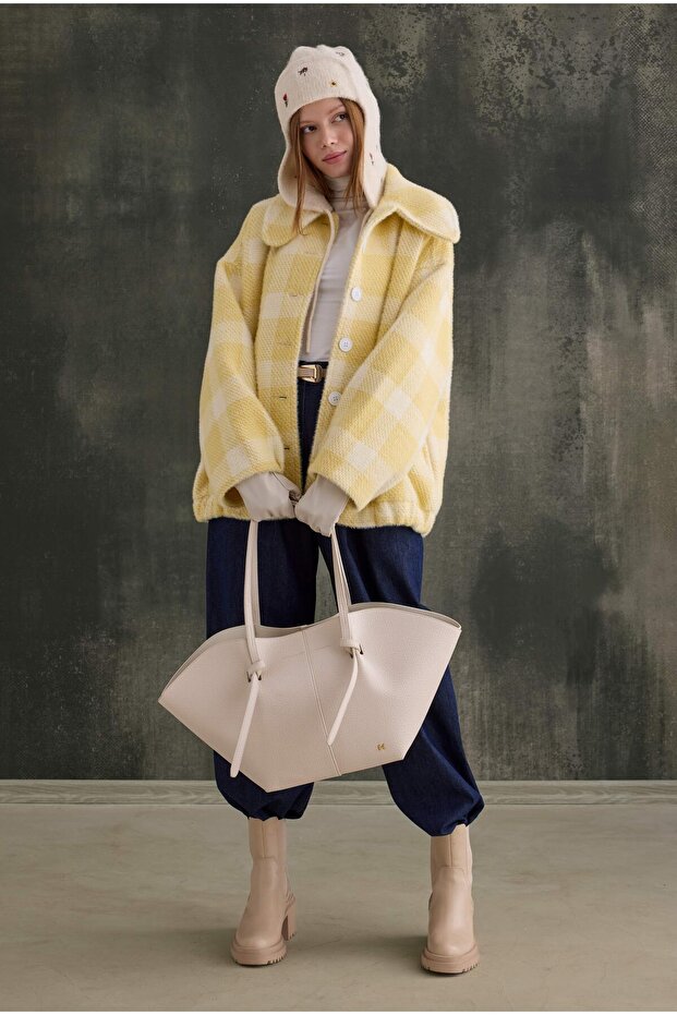 Maxi Shopper Çanta Ekru - 4