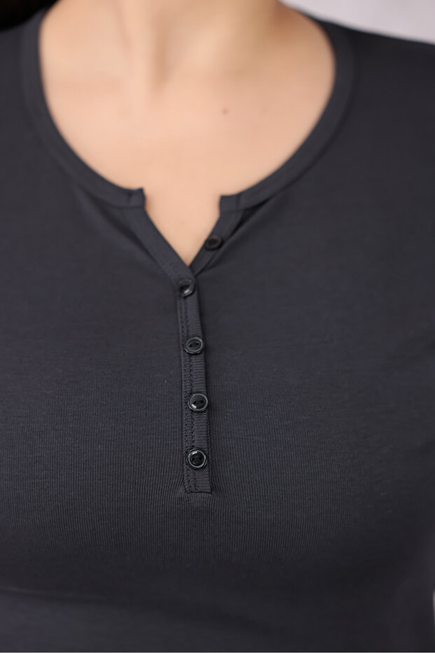 Plus Size Cotton Stretch Fabric Basic Blouse - 8