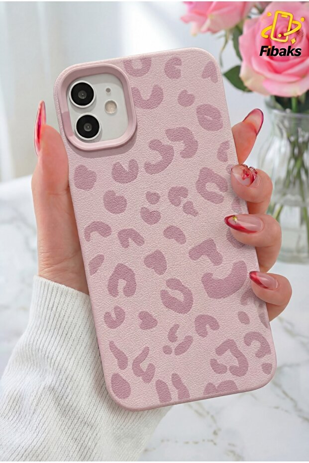حافظة آيفون 11 من السيليكون الناعم الرقيق بنمط الفهد الوردي - 1