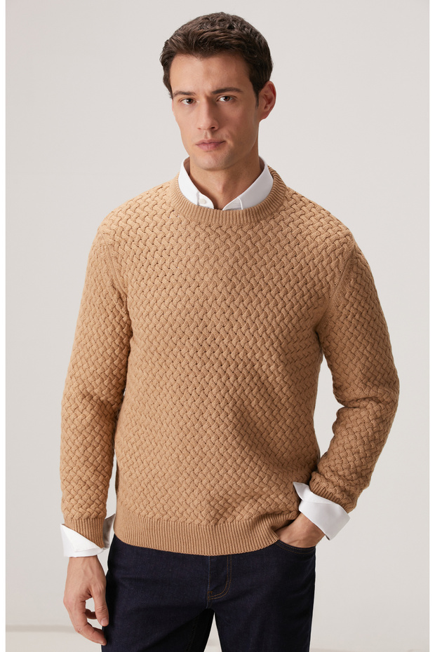 Camel Yün Karışımlı Kazak - 2