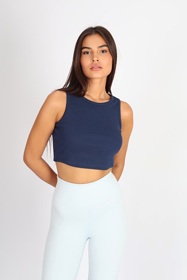 Kadın 5'li Basic Halter Yaka Atlet - 3