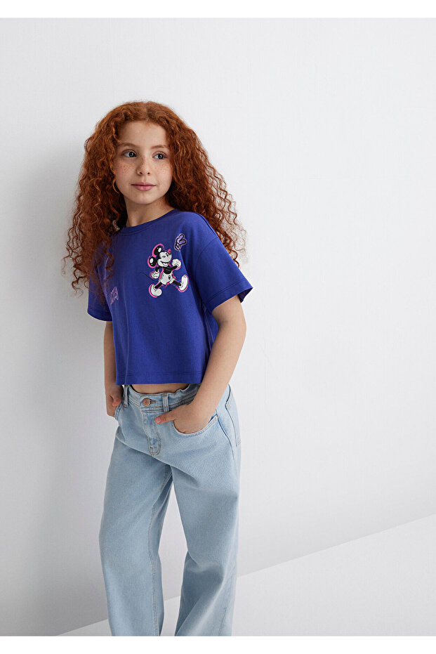 Mickey Mouse Printed Purple Girls' T-Shirt M7610297-70908
